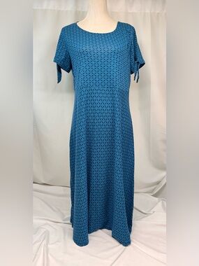 croft and barrow maxi dress Women's Croft & Barrow Y-Neck Maxi Shirtdress Color: Rust Blooms Size: XX  LARGE